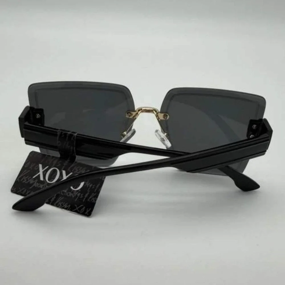 XOXO Square Oversized Black‎ Sunglasses NWT